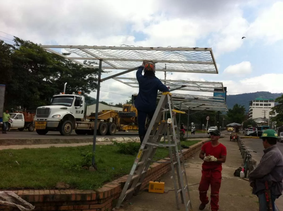 Obras en la entrada de Yopal.